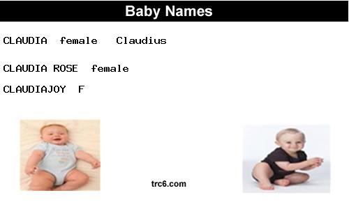 claudia-rose baby names